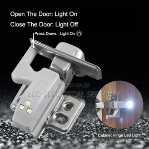 LED Cabinet Hinge Light –Automatic Wardrobe Kitchen Light (+Battery)