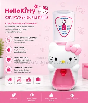Hello Kitty Mini Water Dispenser for Home, Office and Kids