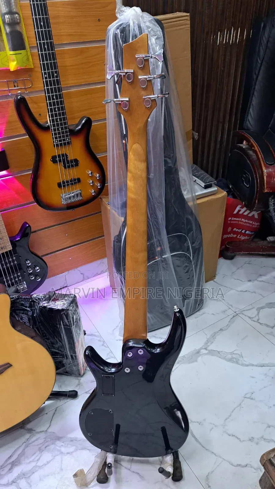 Smiger Active 5-Strings Electric Bass Guitar – Black