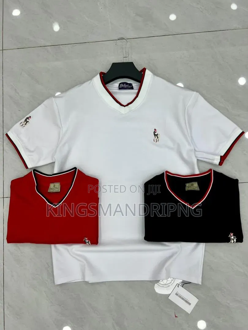 Sharp v-Neck Polos Available