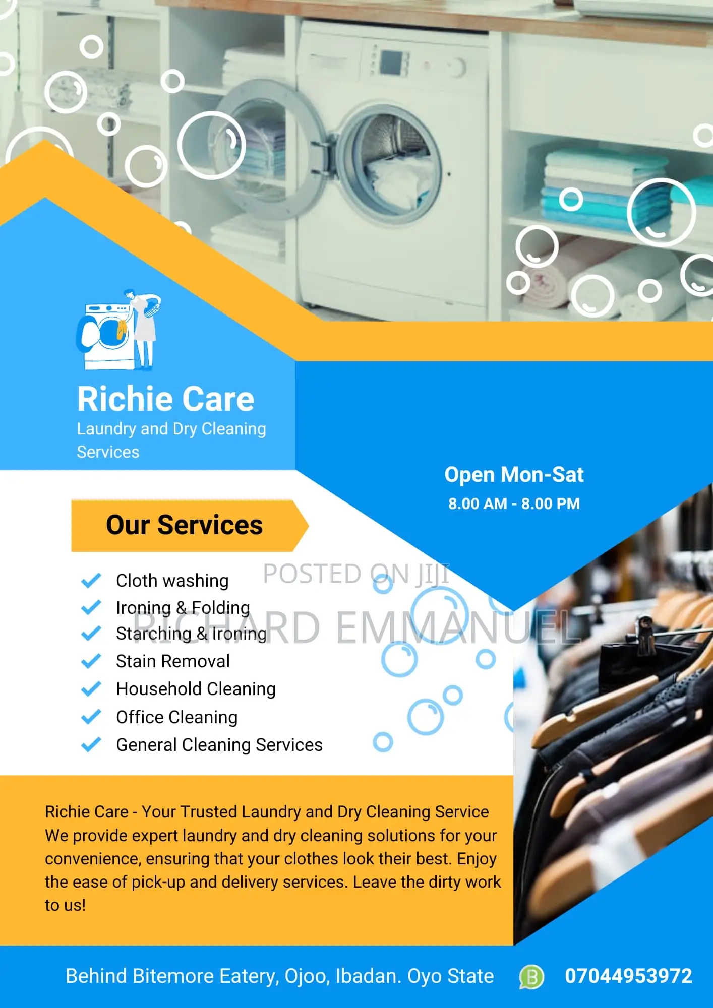 Richie Care Laundry and Dry Cleaning Services