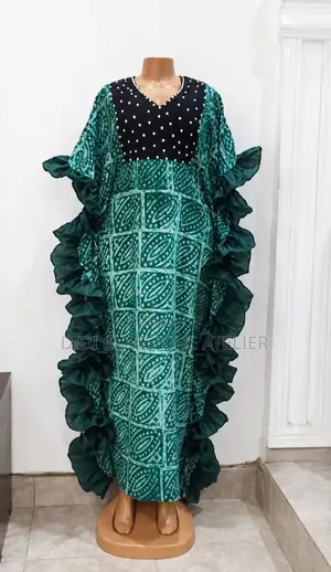 Royal Cascade Boubou Gown – Elegant Ankara Dress