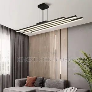 Modern 4-Bar Linear LED Pendant Chandelier