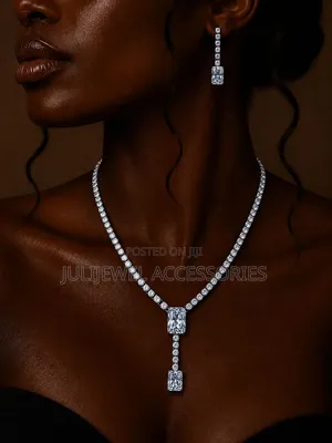 Simple Affordable Bridal Jewelry Necklace and Earrings