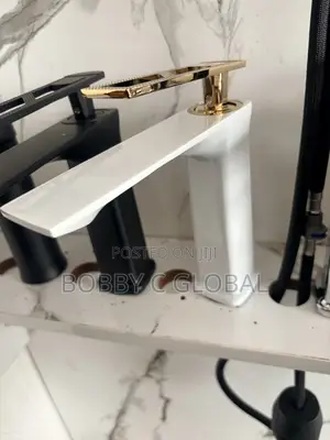 White Gold Open-Head Basin Mixer