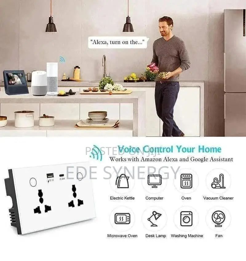 Zigbee Double Universal Smart Socket With USB Type C