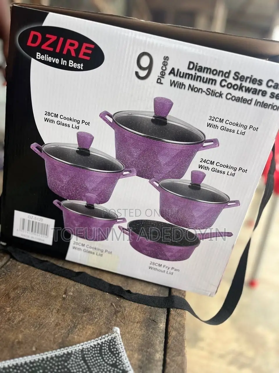 Dz5122 9pcs High Quality Granite Pot