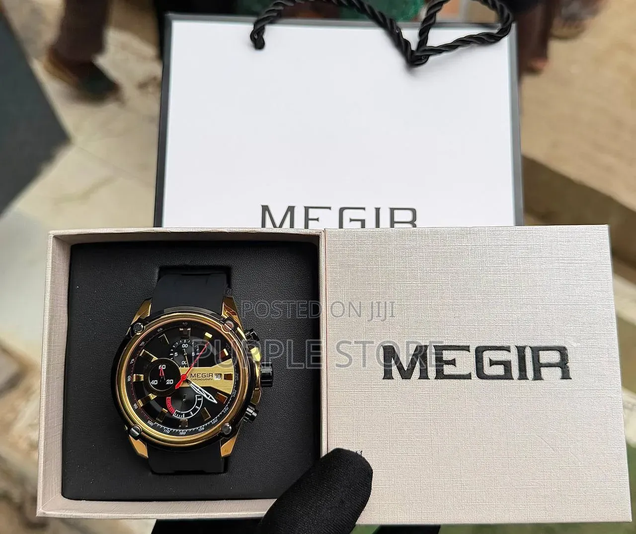 Megir Quality Silicone Strap Chronograph Watches