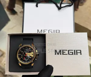 Megir Quality Silicone Strap Chronograph Watches