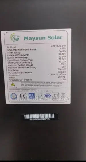 High Efficiency 410 Watts Solar Panel