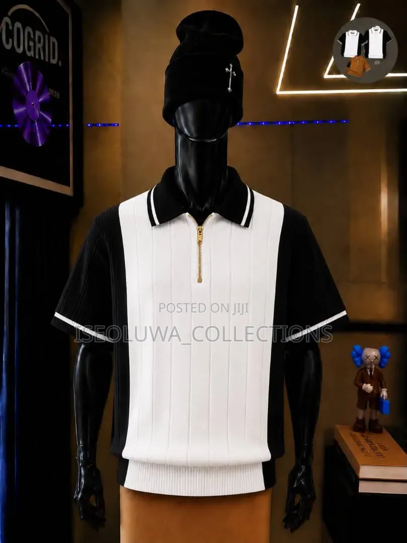 Quality Half-Zip Neckline With Classic Collar for Men's