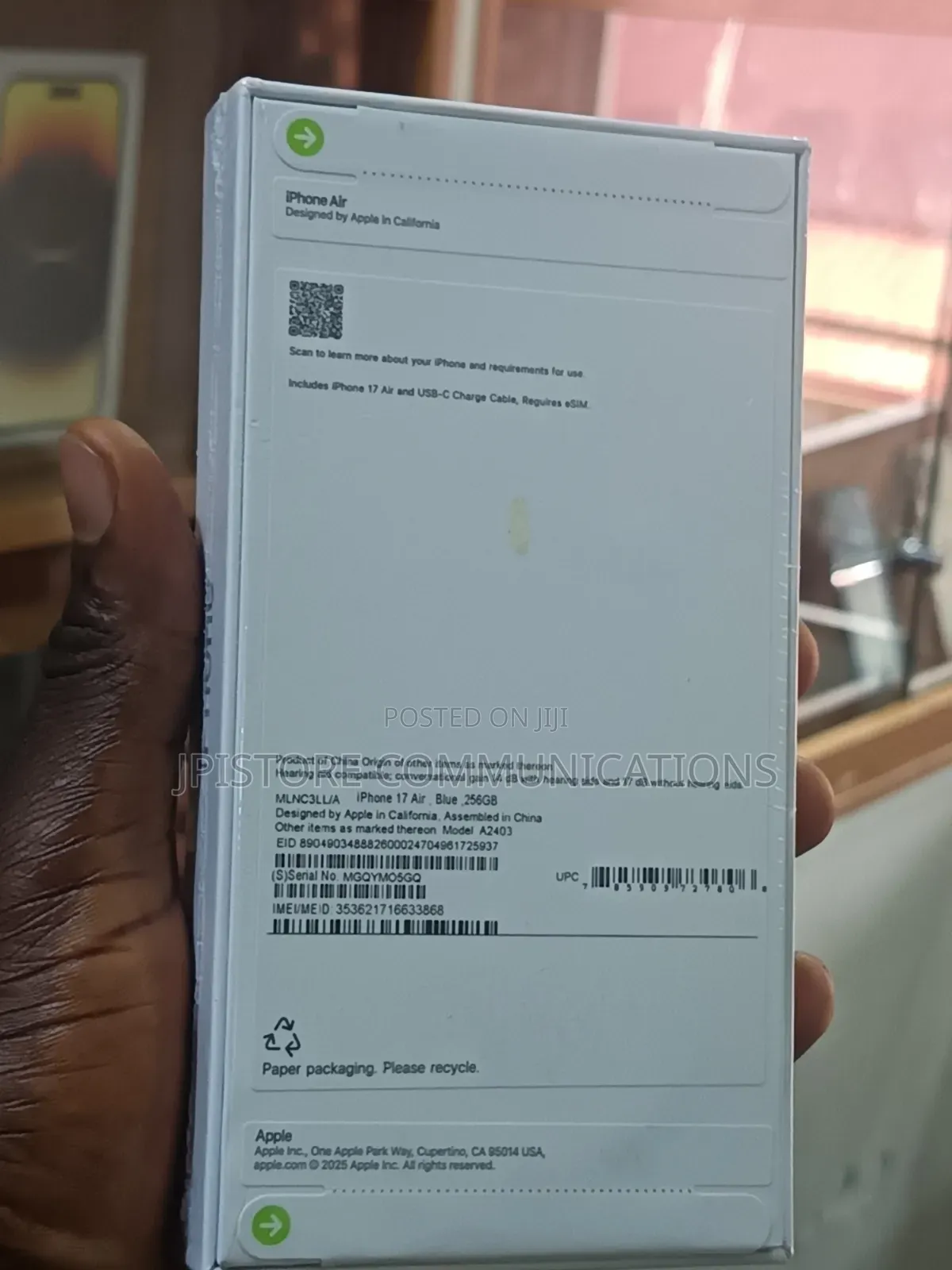 New Apple iPhone Air 256 GB White