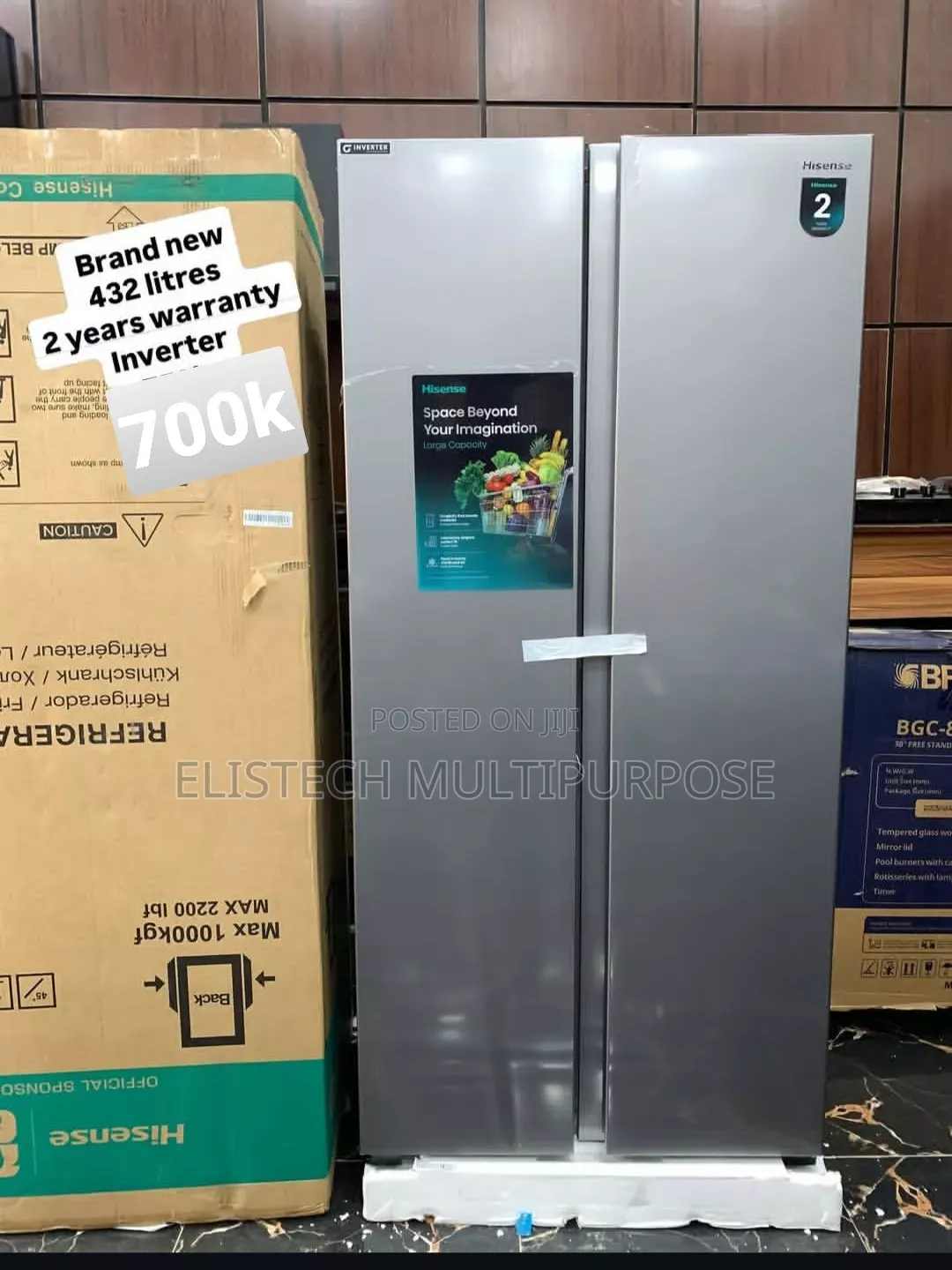 Hisense 562l Side-by-Side Inverter Refrigerator - Ref 56wc
