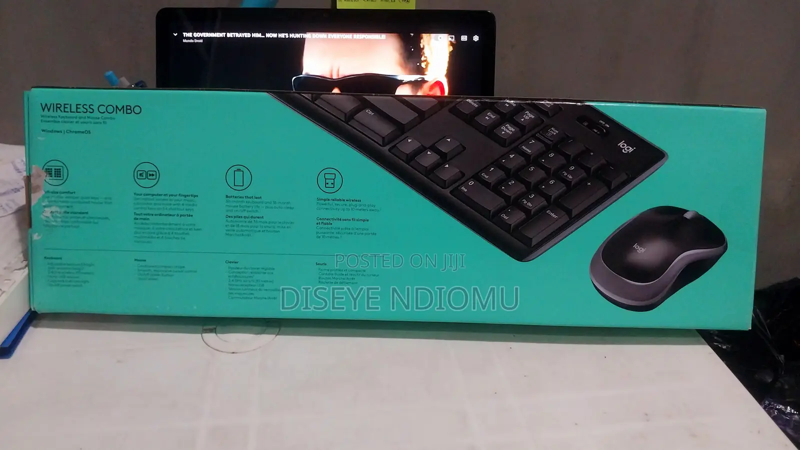 Keyboard and Mouse by Logitech. Wireless