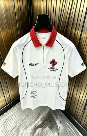 Champion Brands Polo Shirt Features a Vibrant Yellow Color and a Black
