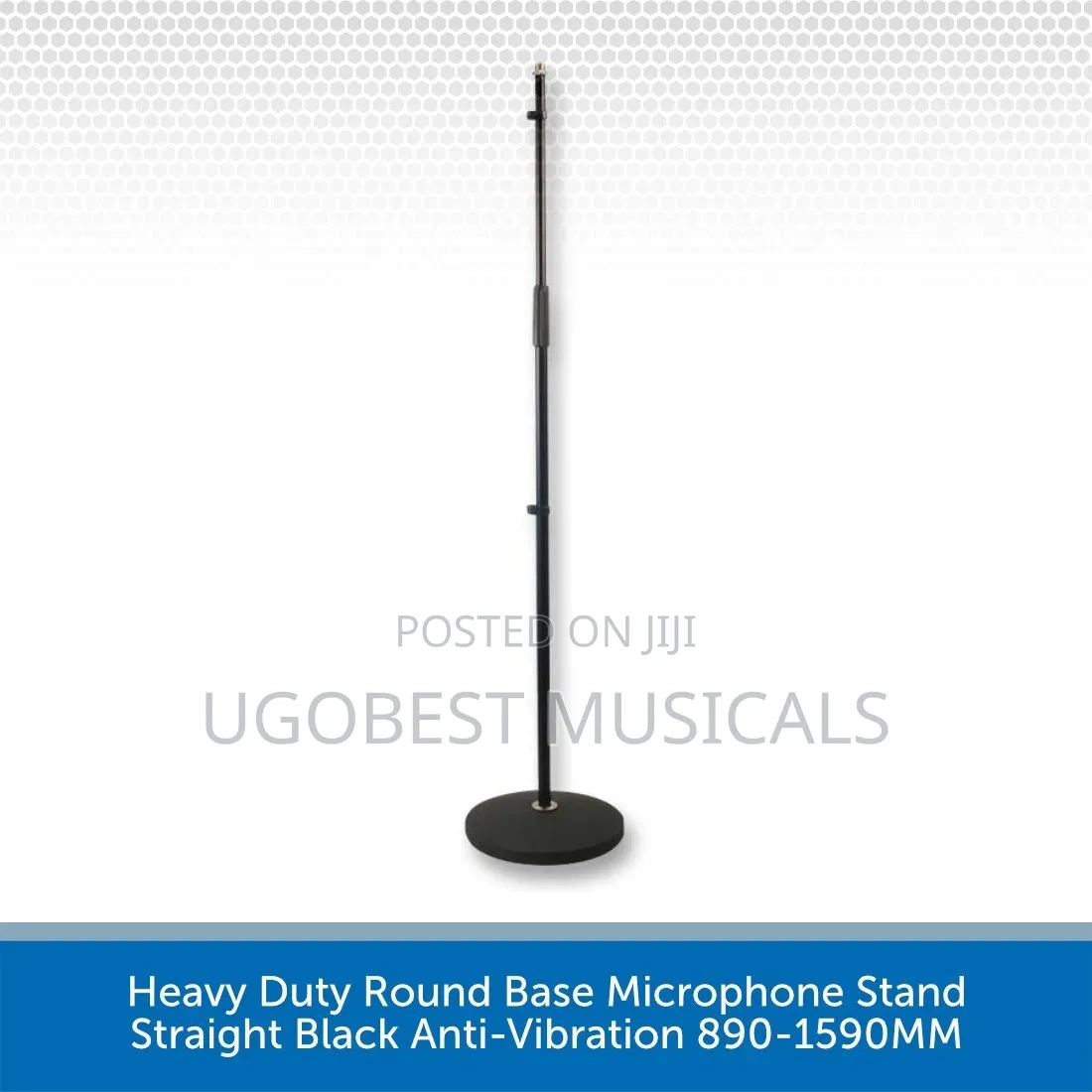 Professional Adjustable Round-Base Straight Microphone Stand