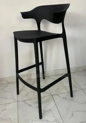 Stackable Plastic Backrest Bar Stool for Kitchen Counter and Outdoor