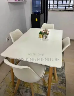 Modern Imported Wooden Dining Table Set With Fiber Padded Chair