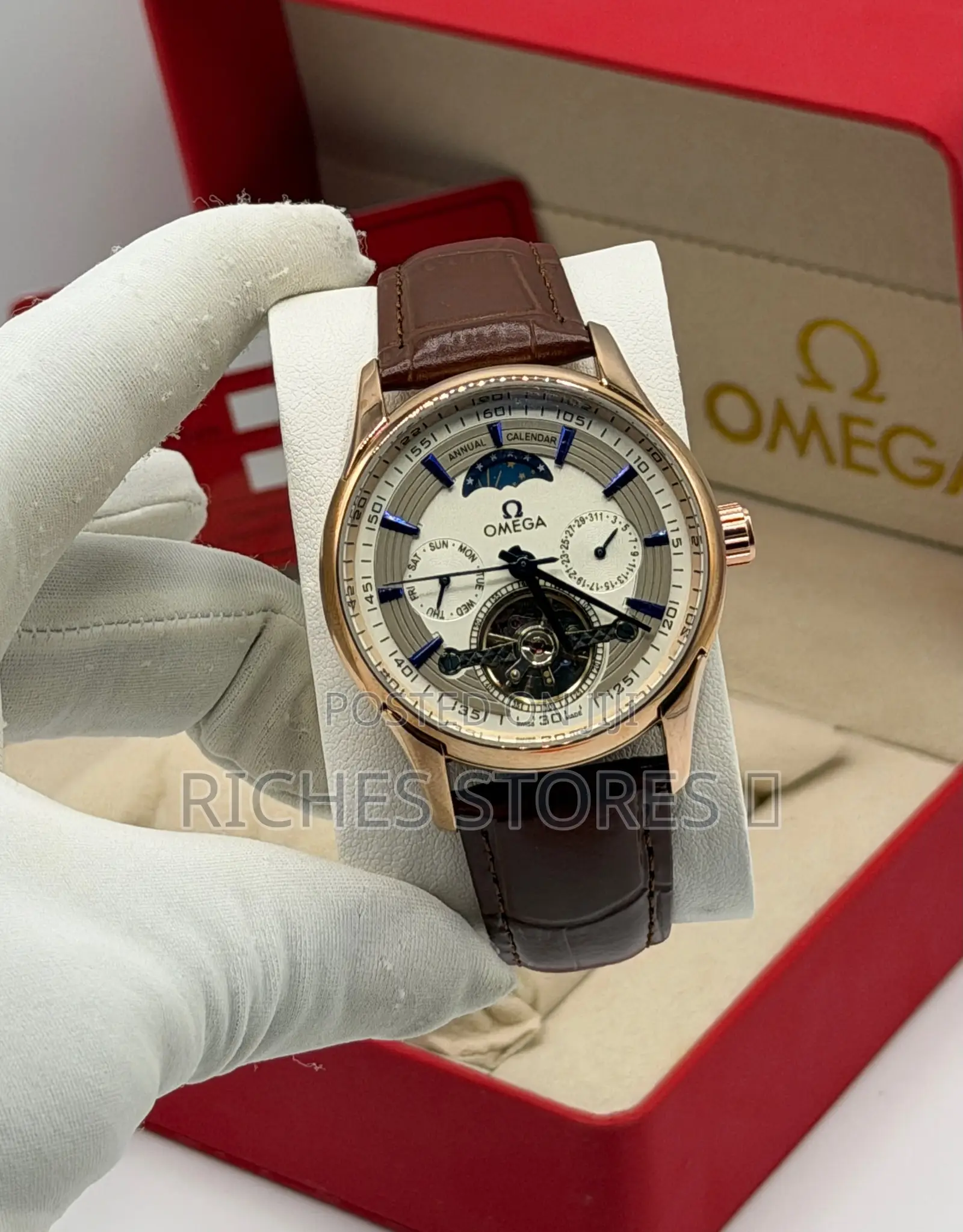 High Quality Omega Automatic Male Leather