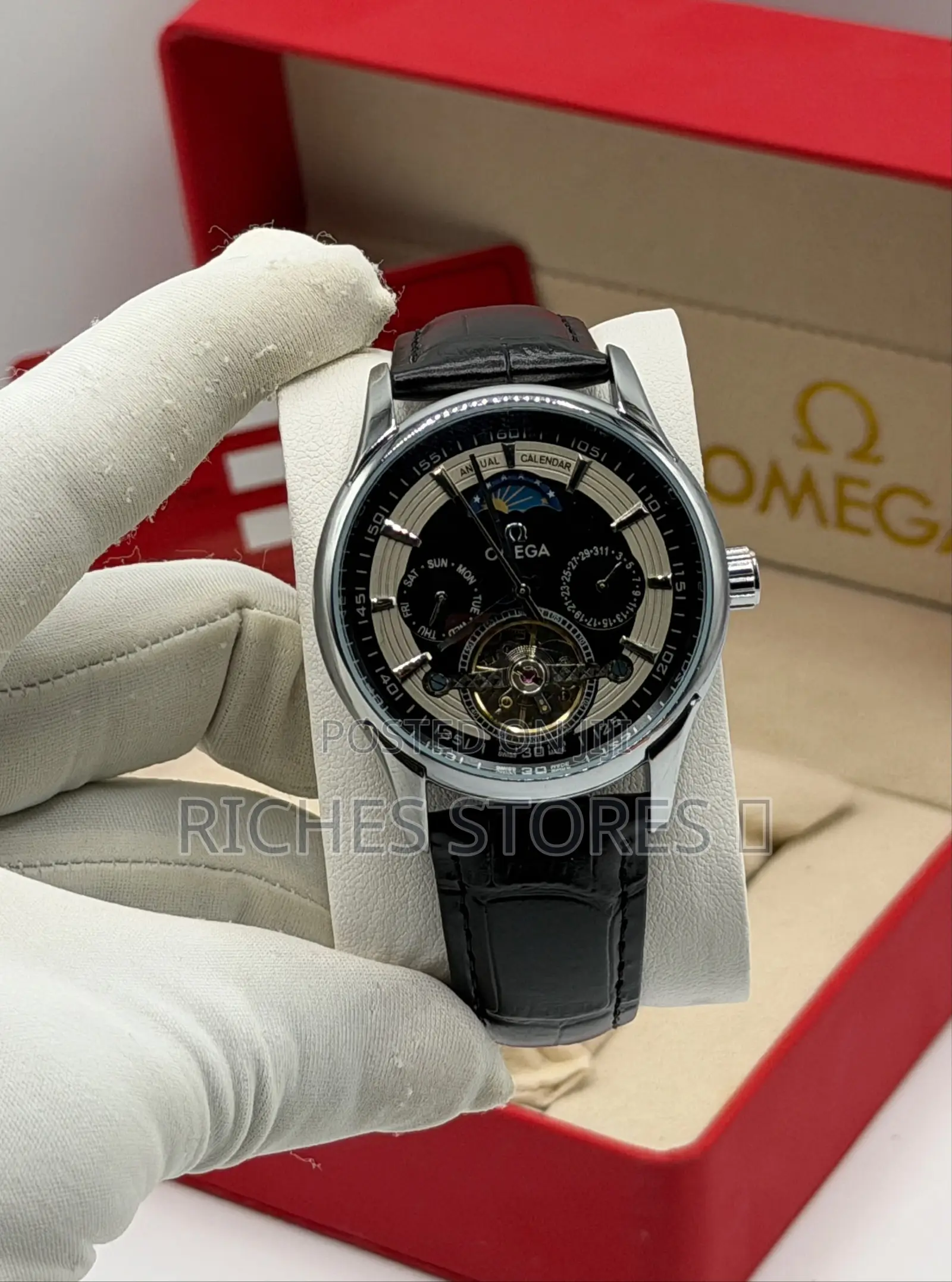 High Quality Omega Automatic Male Leather