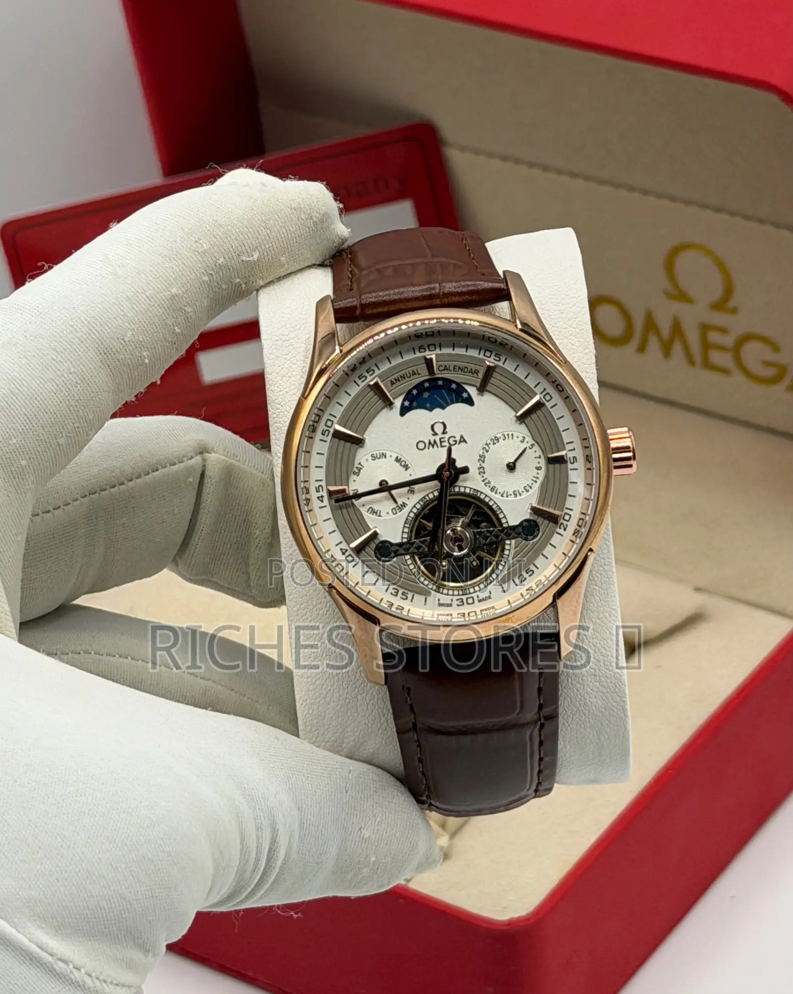 High Quality Omega Automatic Male Leather