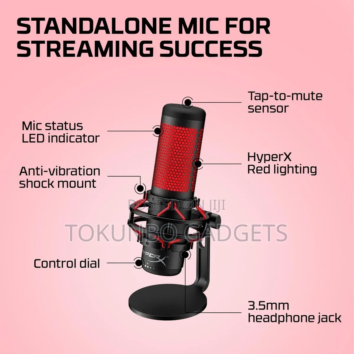 HyperX QuadCast Standalone Microphone for Streamers / Content Creators