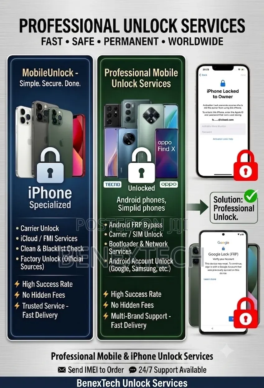 Professional Mobile Unlock  Service.