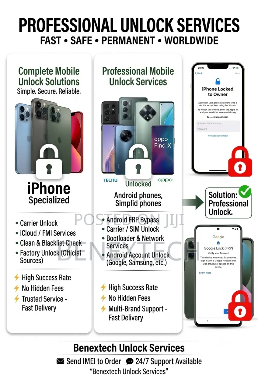 Professional Mobile Unlock  Service.