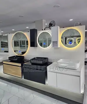 Hanging Cabinet With Ceramic Basin Mirror