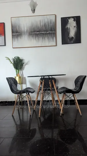Wooden Top Dinning Table With 3 Chairs in Ajah Price