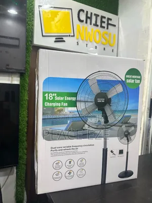 18" Great Heritage Solar Fan With Charger and Solar Panel