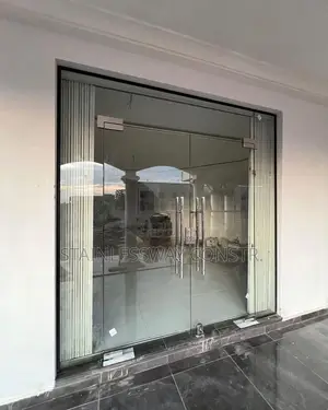 Double Clear Swing Glass Door