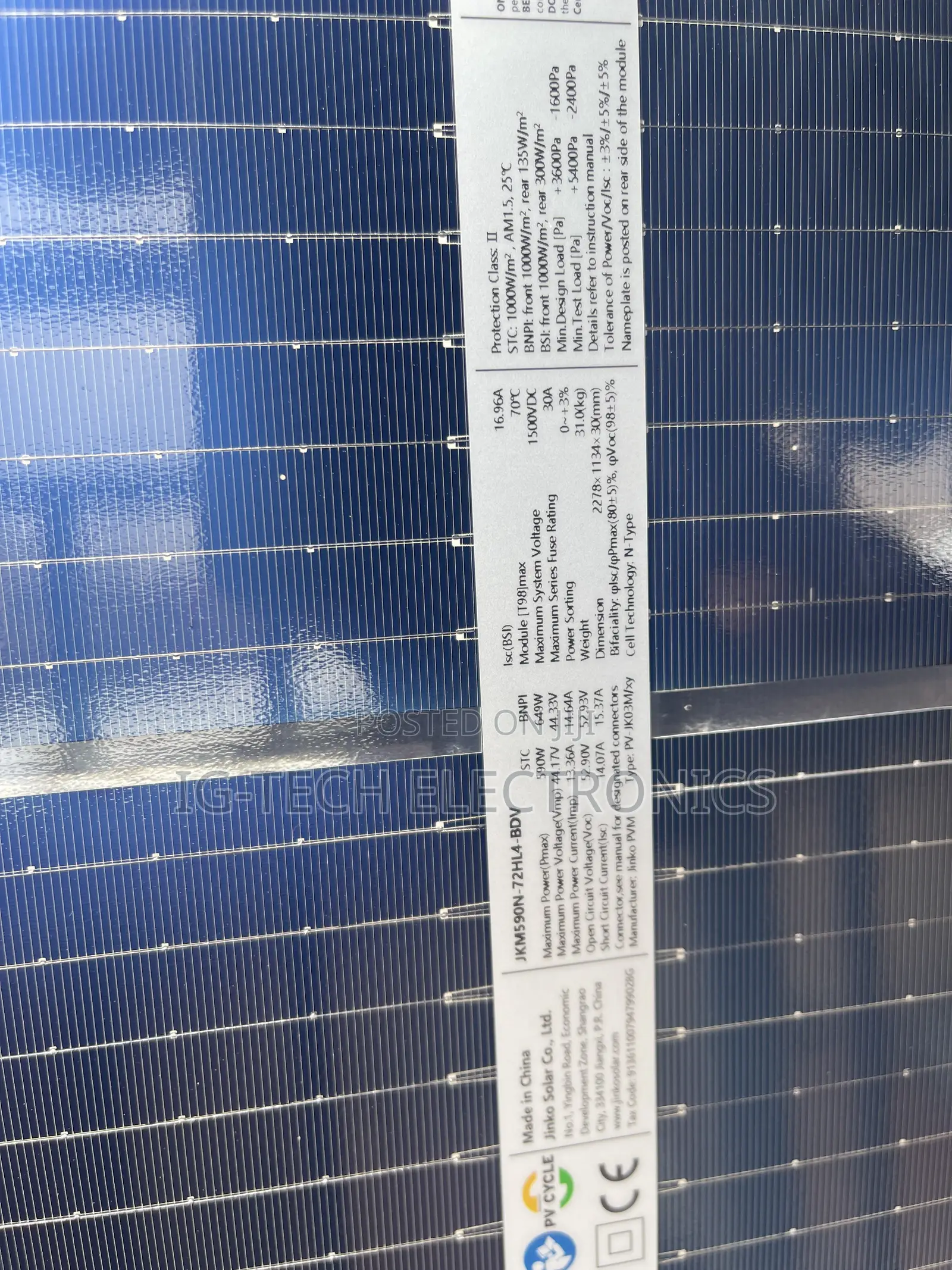 JINKO 590w Bifacial Solar Panel