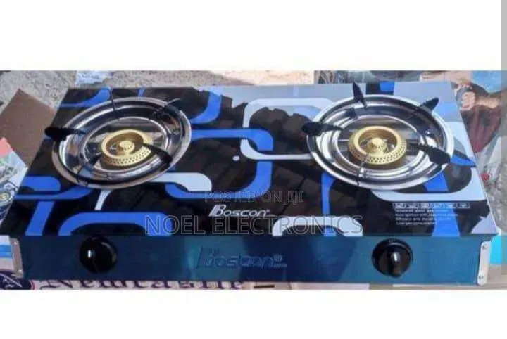 Boscon Two Burner Glass Top Gas Cooker
