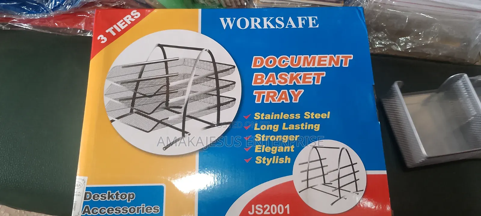 3 Tier Document Basket Tray Organiser