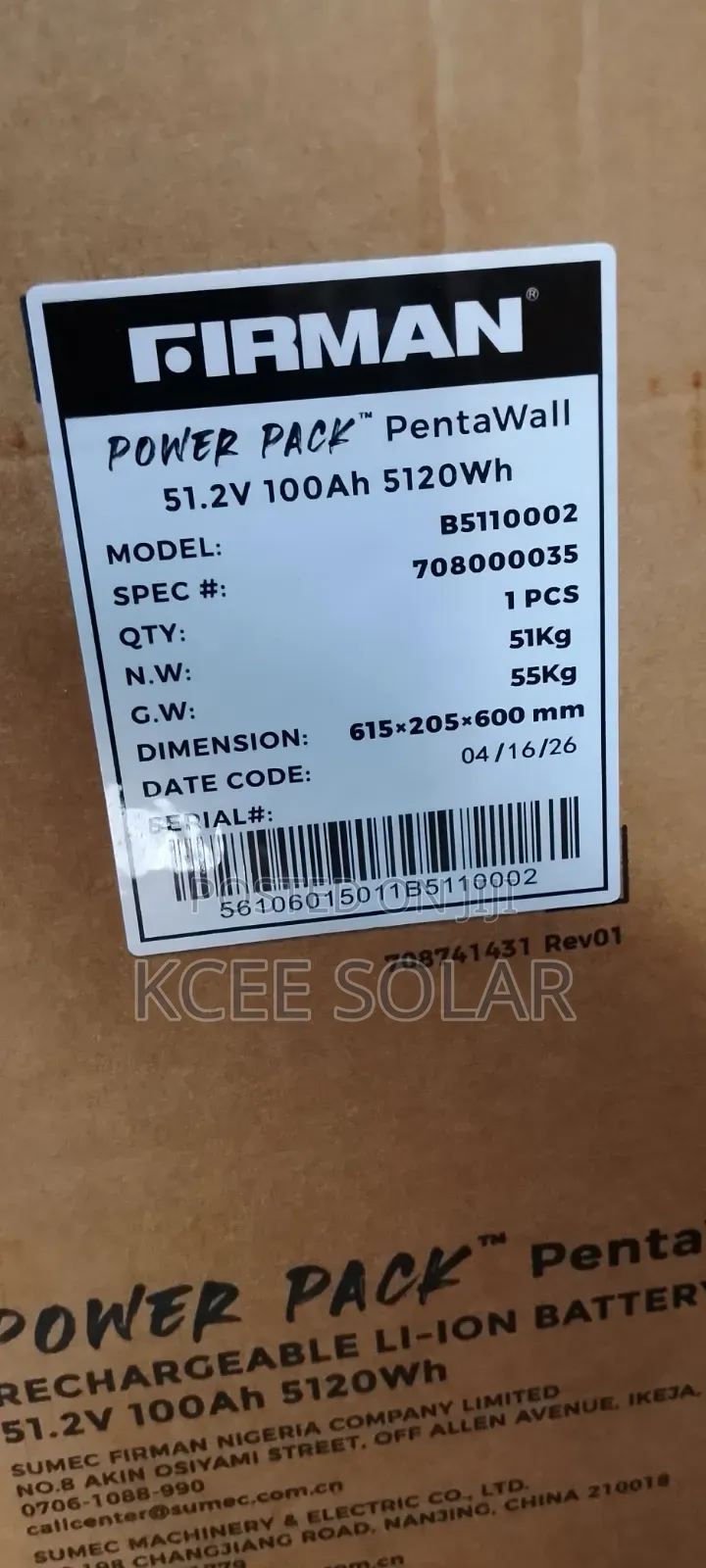 5kwh Lithium Battery Fireman 48V
