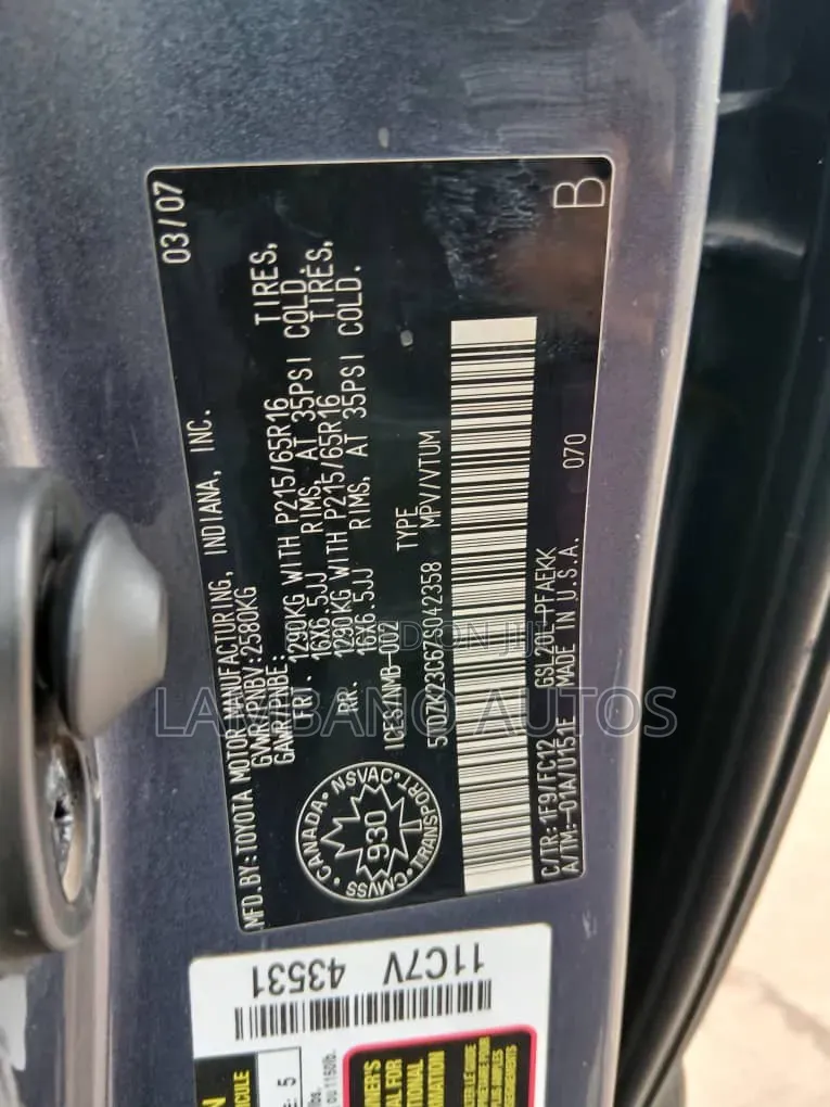 Toyota Sienna 2007 Gray