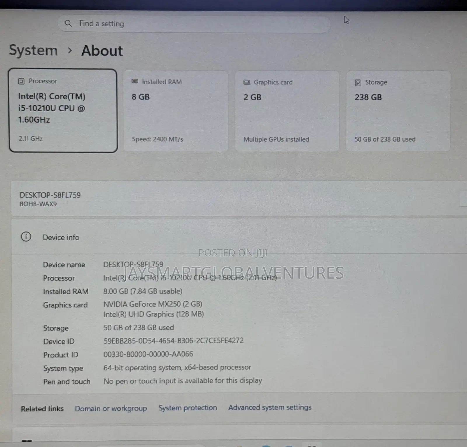 Laptop Huawei 8GB Intel Core i5 SSD 256GB
