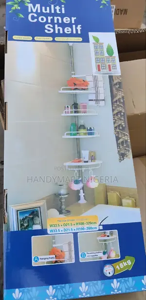 4-Tier tElescopic Adjustable Multi-Corner Shelf 15% OFF
