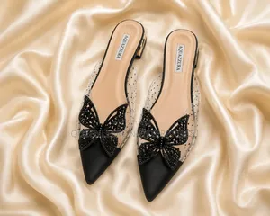 Ladies Gold Aquazzura Halfshoe