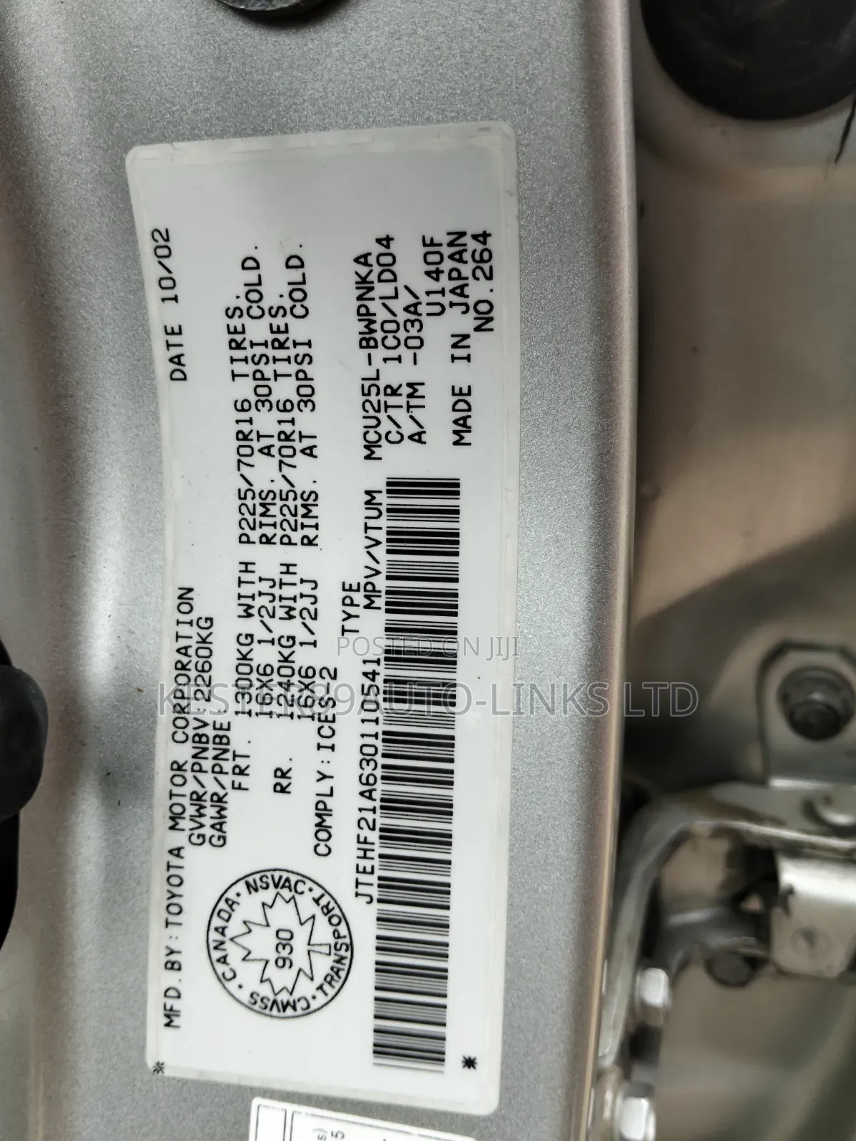 Toyota Highlander 2004 Silver