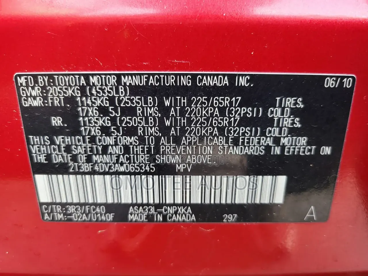 Toyota RAV4 2011 Red