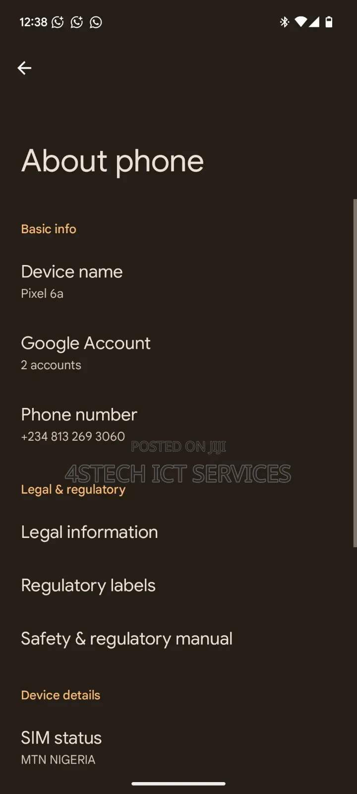 New Google Pixel 6a 128 GB Black