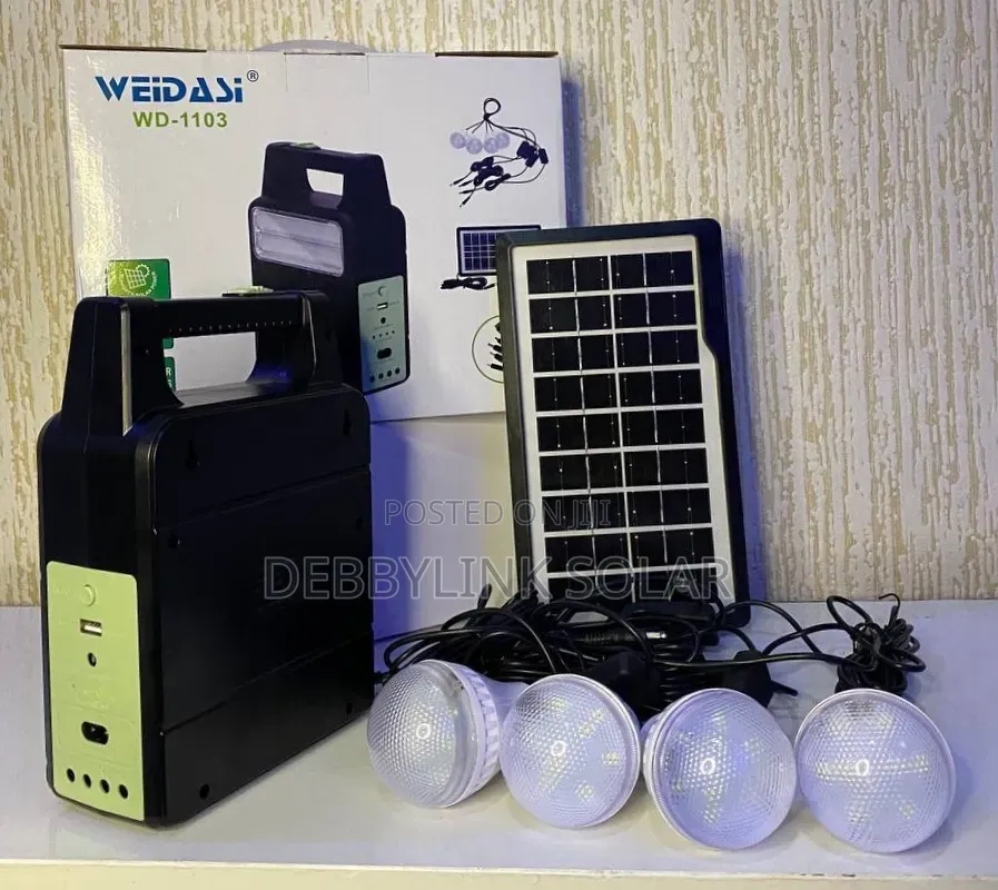 4 Bulb Solar Kit With Solar Panel