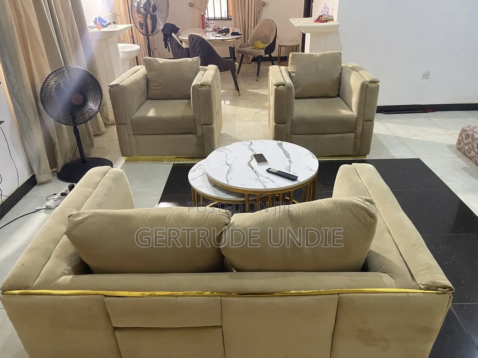 Four Seater Modern Velvet Sofas