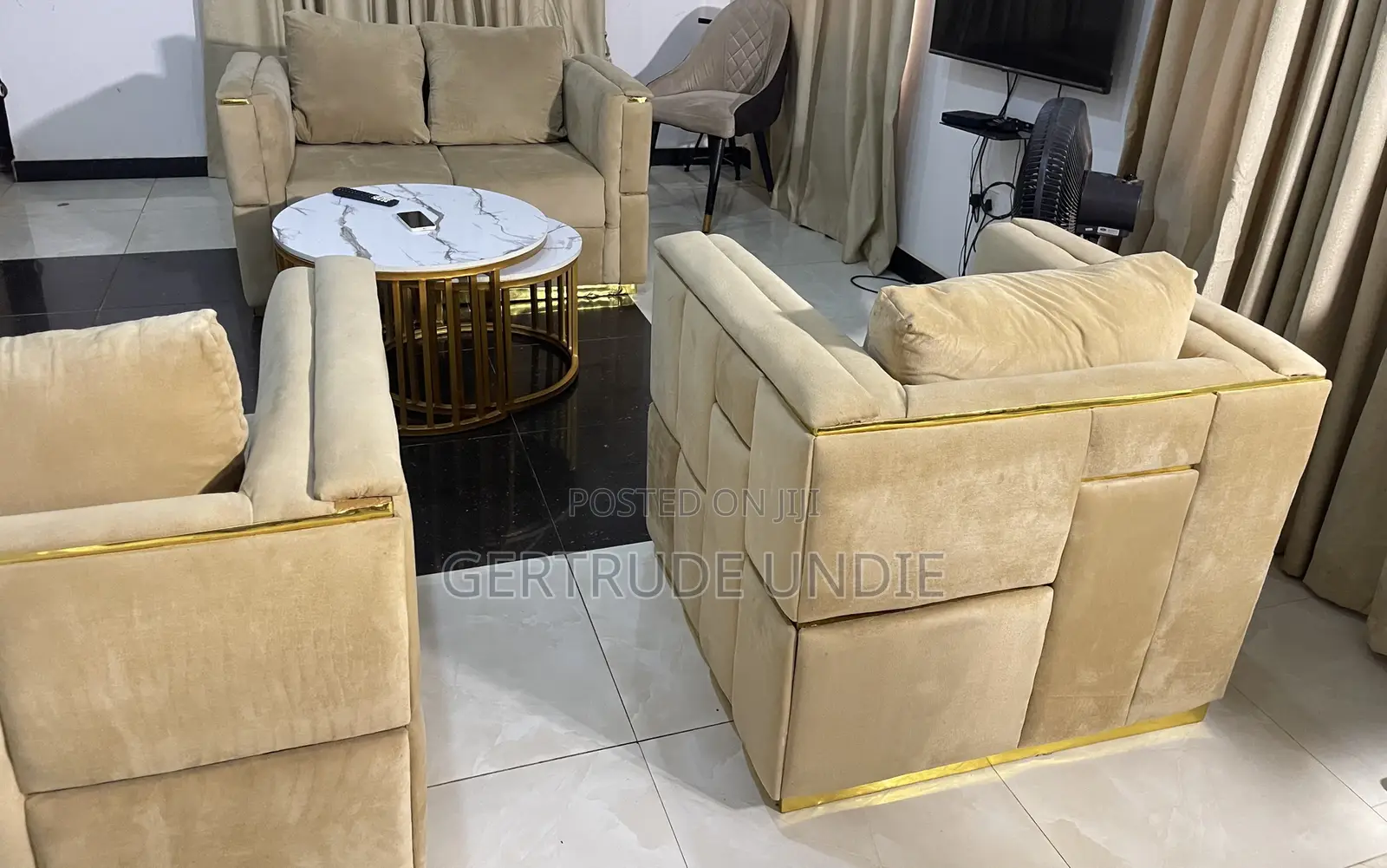 Four Seater Modern Velvet Sofas