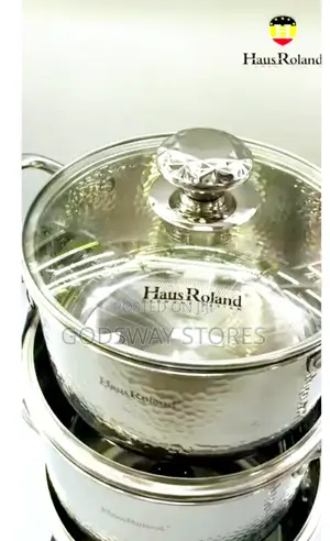 Hammered Stainless Steel Pot Set