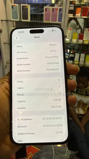 Apple iPhone 16 Plus 256 GB Black
