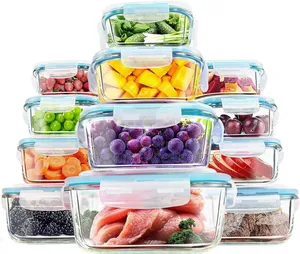 24pcs Glass Food Storage Container