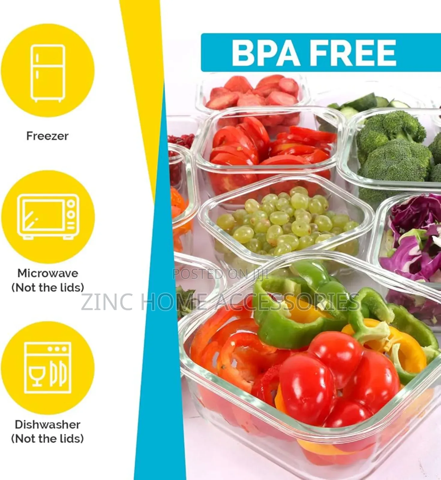 24pcs Glass Food Storage Container